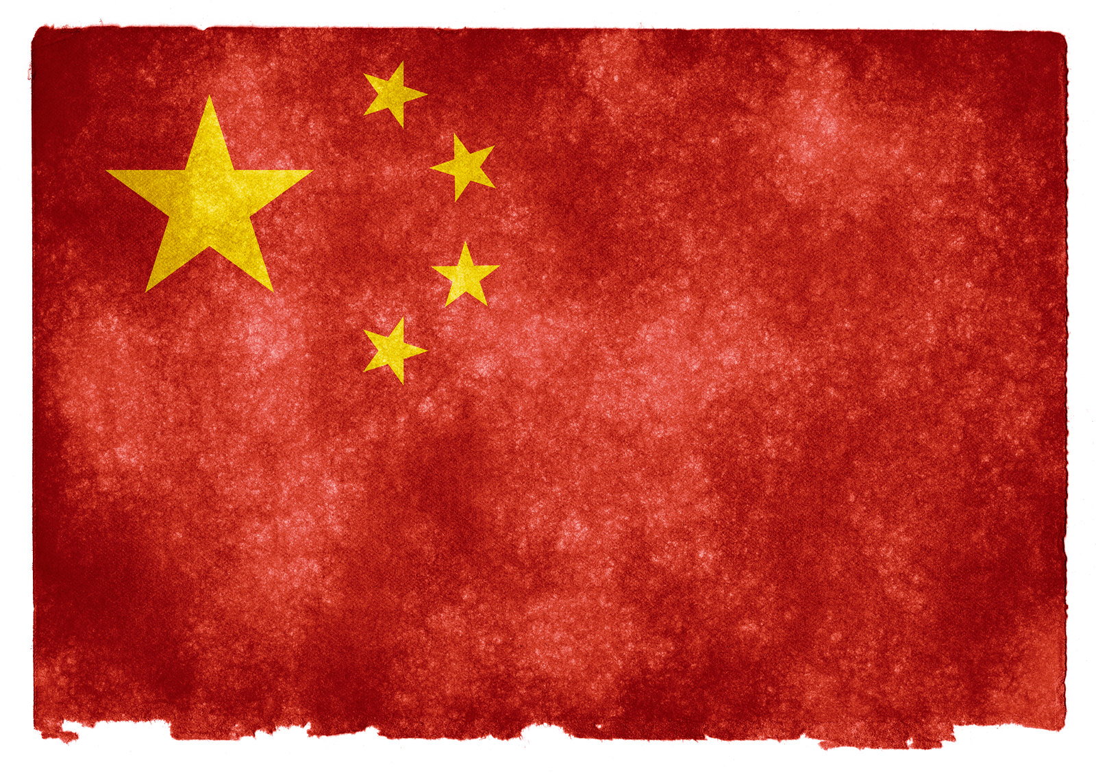 tattered Chinese flag